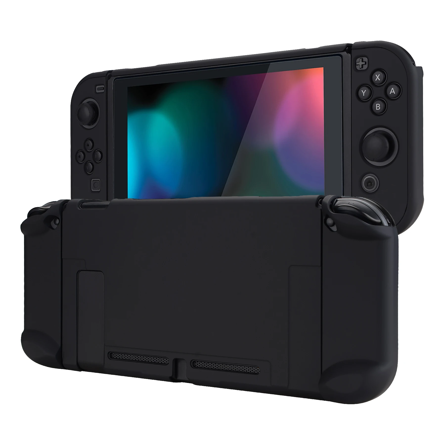 

PlayVital Black Soft Touch Separable Protector Customized Dockable Protective Case for NS Switch
