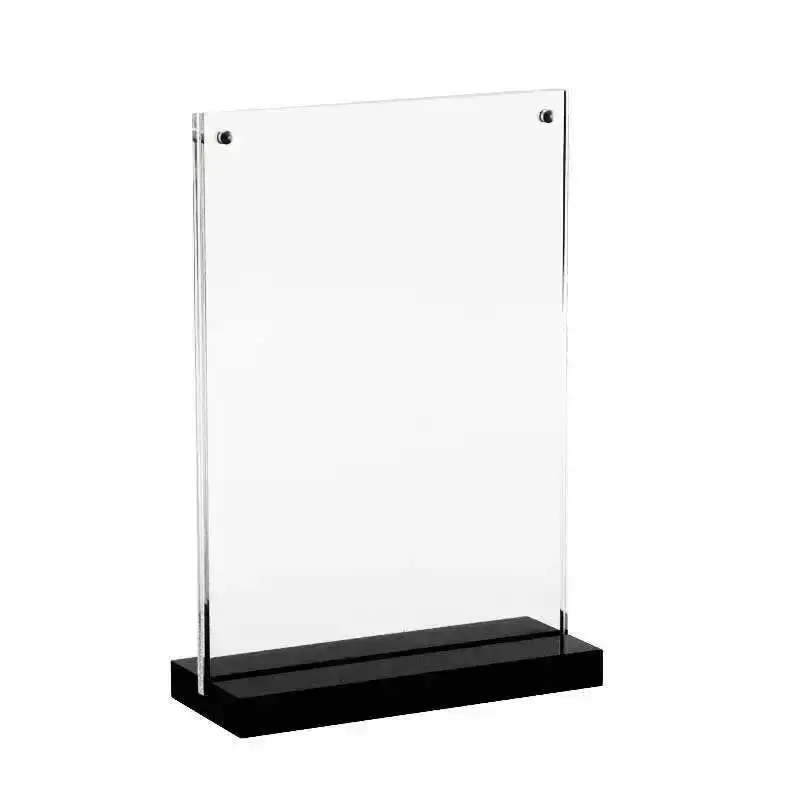 1PCS A5 Acryl Magnetische Zeichen Halter Tisch Anzahl Menü Zähler Poster Stand Display Rahmen – Detail 1