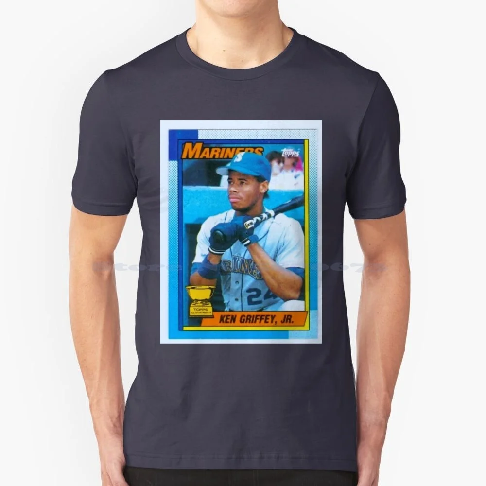 Ken Griffey Jr. 'Topps' 24 Outfielder Vintage T Shirt 100% Cotone Tee Baseball Homerun Derby Showtime Avviamento Brocca