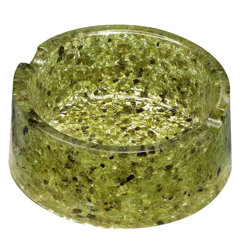 Tumbled Quartz Crystal Stone Chips Resin Tray For Jewelry Tray Dish Home Office Tabletop Decoration Air Plant Holder