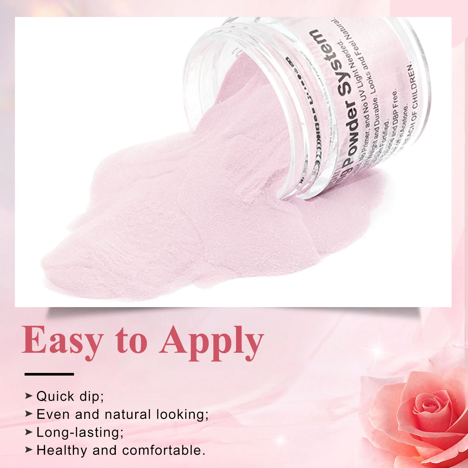 50g/Box French White Clear Pink Dipping Powder Dip Powder No Lamp Cure Nails Natural Dry for Easy Nail Salon Effect nail powder,nail powder set