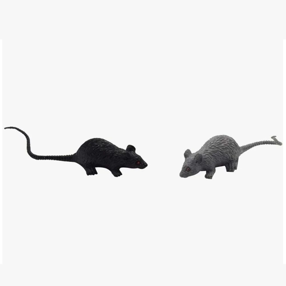 20 PCS Simulation Mouse Toys Scary Prank Prop Halloween Props Small Model Electronic Party Supplies Realistic Fake