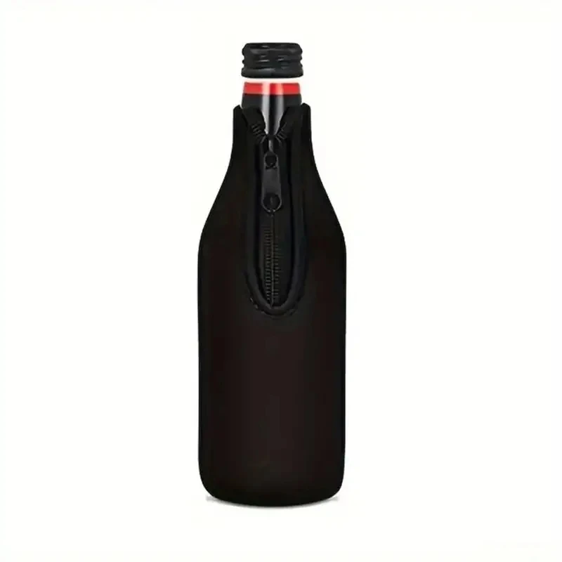 330ML Camping Portable Beer Bottle Sleeve Zipper 1 Piece Set camping beer bottle sleeve