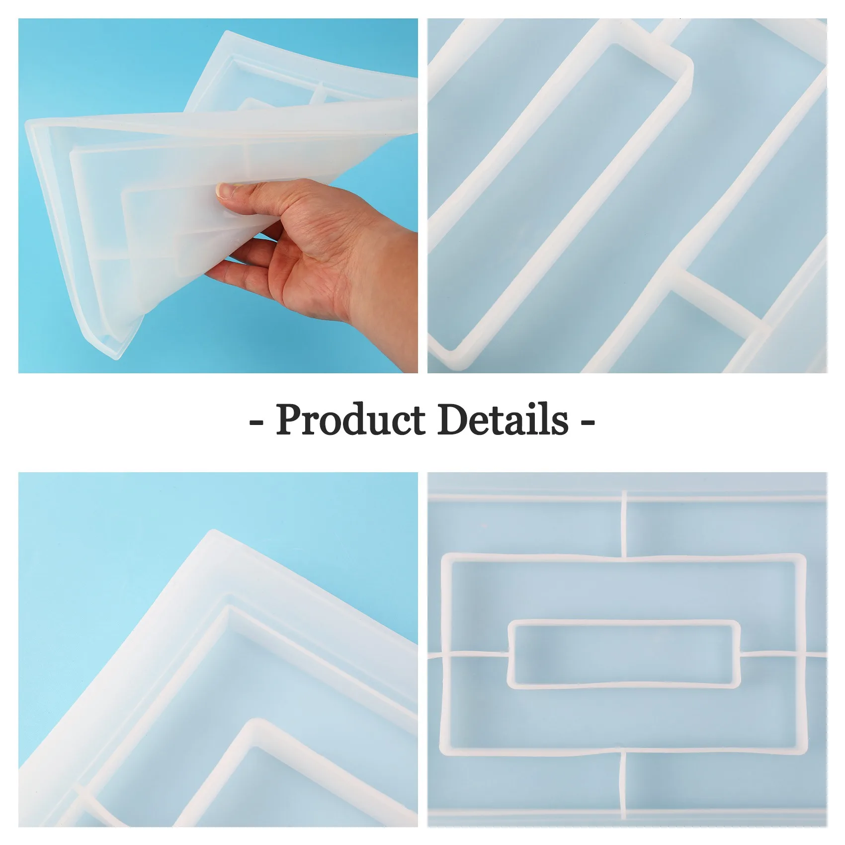 Resin Mold Silicone, Large Rectangle Rolling Tray Molds for Epoxy Resin,  Resin Serving Board Mold with Edges - AliExpress