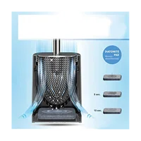 Premium Silicone Toilet Brush - Grey - Toilet Brush Holder with Wall Mounting & Turbo Drying 5