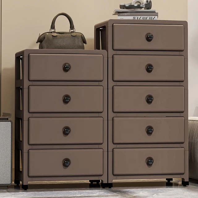 Mobile Multi-Layer Drawer Storage Cabinet,Large Capacity Bedside Table with Wheels for Bedroom/Kitchen/Living Room 2