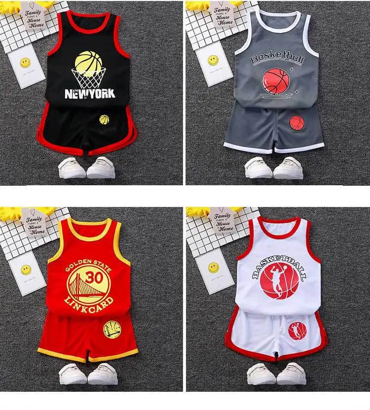 Children's Clothes Summer Boys Clothing Sets Baby Girls Tracksuit Fashion Vest+short 2pcs Suit Girls Costume Kids Outfits Sports Clothing Sets	