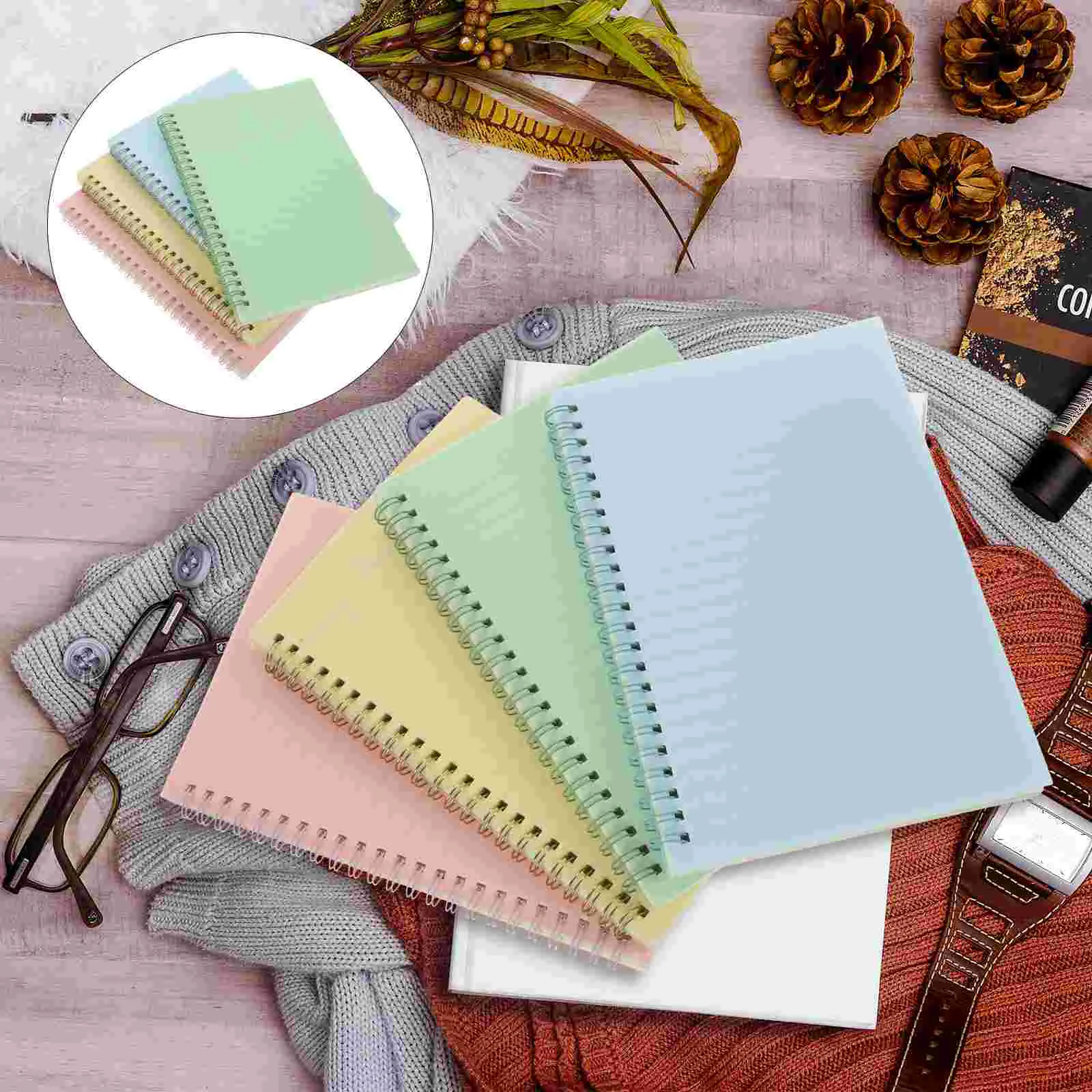 

4 Pcs Office Supplies A5 Coil Book Work Notebook Legal Pads Paper School for College Students