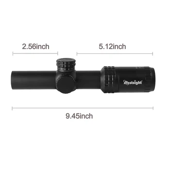 1-5X24 Tactical Optical Rifle Scope Red and Green Illuminated Reticle Hunting Scopes Compact Scope Ar15 Sight 5