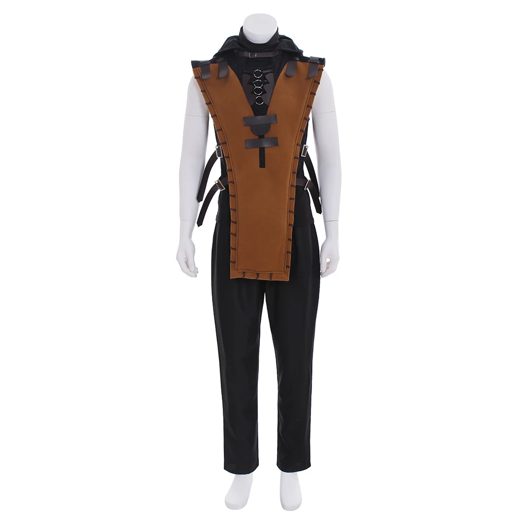 Mortal Kombat X Scorpion Hanzo Hasashi Shirai Ryu Warrior Cosplay Costume for Men (Unofficial)