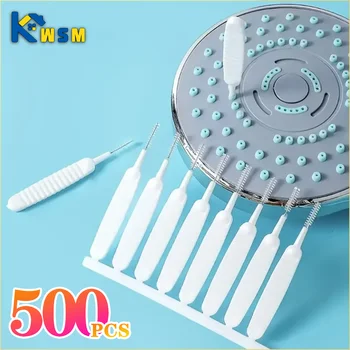 10-500PCS Shower Cleaning Brush Bathroom Micro Nylon Brush Nozzle Anti-blocking Cleaning Tools Bathroom Accessories 1
