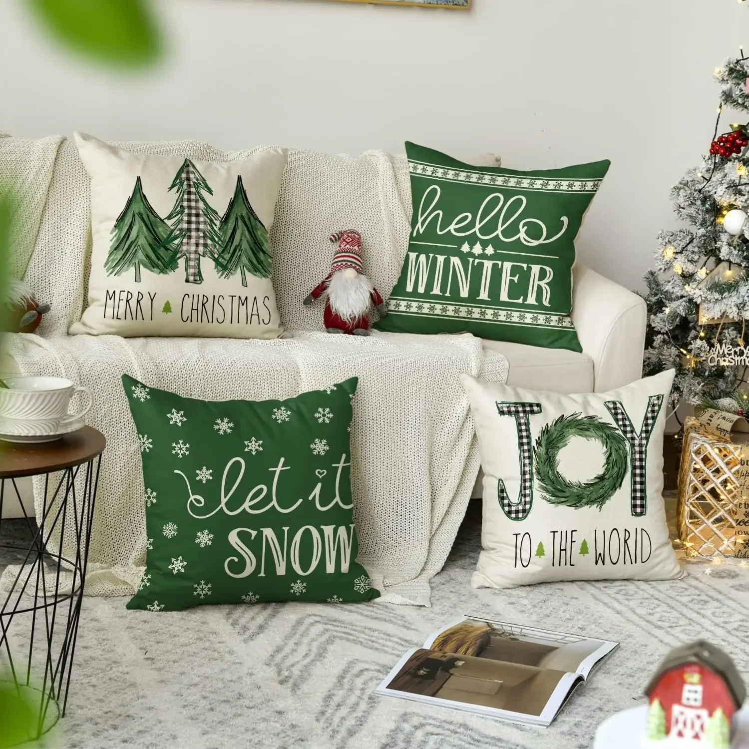

Девиз «Merry Christmas Tree», чехол для диванных подушек, наволочка для стула, декоративная наволочка для дивана, домашний декор 45x45 см