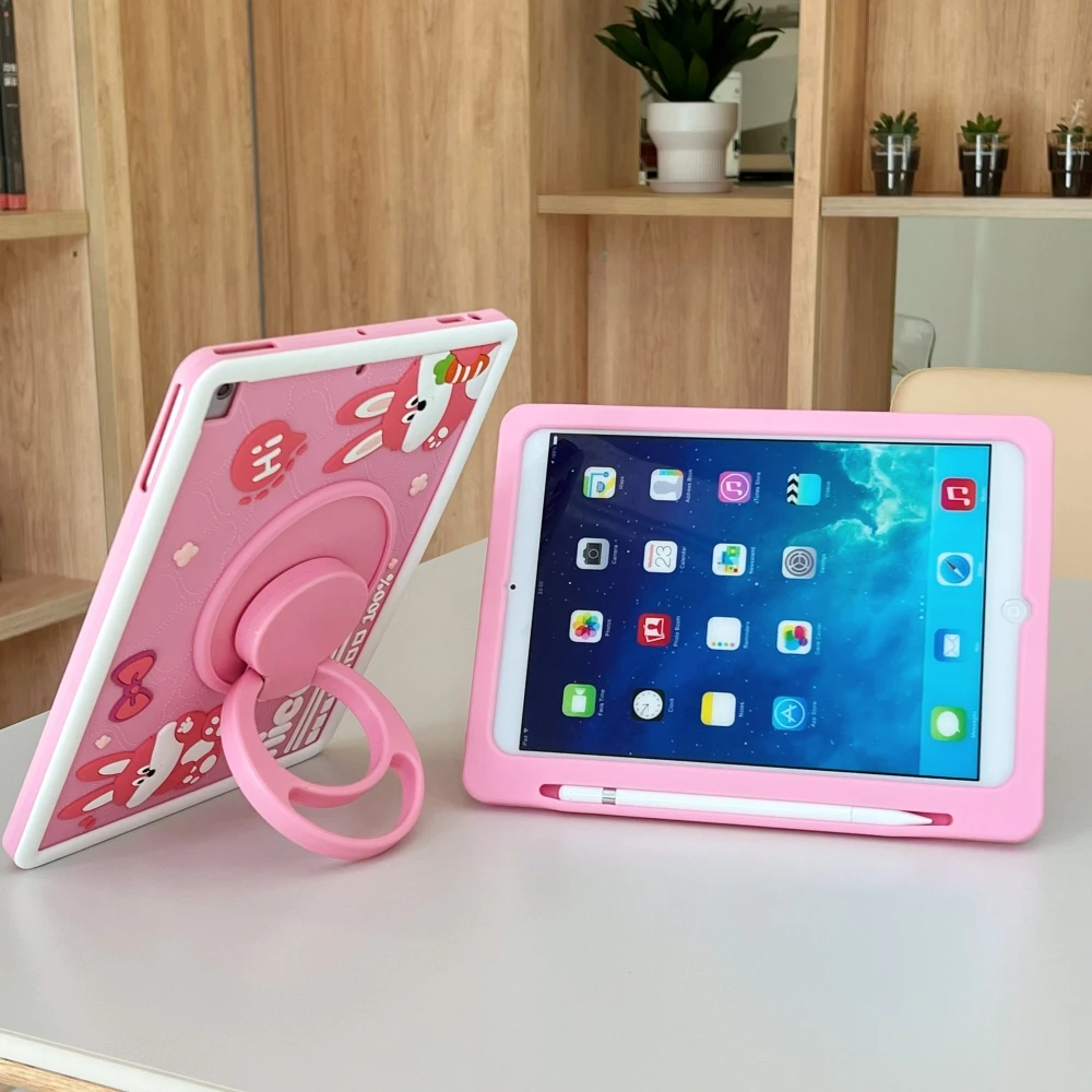 Caixa de Coelho Giratória para Samsung Galaxy Tab Suporte de 360 Graus a8 10.5 Sm-x200 X205 s6 Lite 10.4 2023 2023 a7 Lite 8.7 T220 Capa - Imagem 3