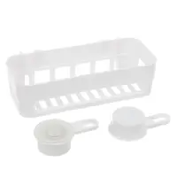 Corner Shelf With Suction Shower Rack Organizer Cup Bathroom Storage Wall Basket 2