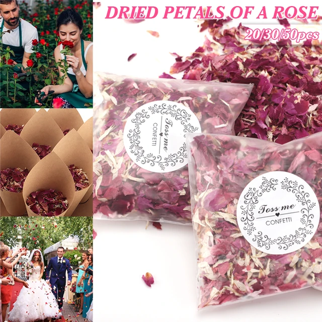 Dried Flower Confetti - Natural Dry Rose Petals Floral Wedding