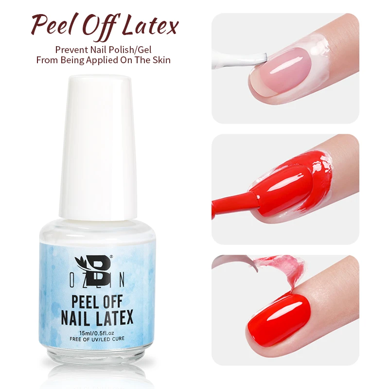 BOZLIN 15ML Nail Polish Liquid Peel Off Latex Antifreezing Cuticle
