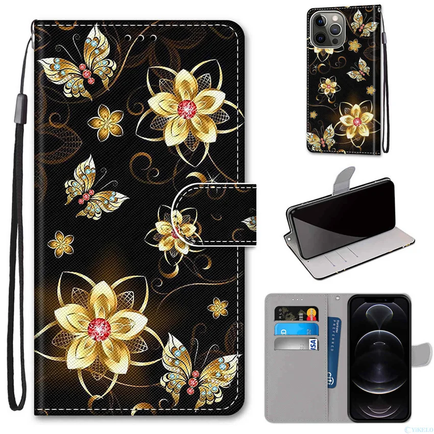 꽃 늑대 호랑이 고양이 키즈 홀스터 LG K31 K41S K51S K61 플립 지갑 K40 K40S K50 K50S 커버 K4 2017 LV1 K8 2018 K9 2023