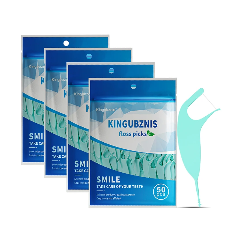 

50Pcs/Bag Dental Floss Picks Interdental Brush Disposable Teeth Picks Tooth Clean Oral Hygiene Care Tool