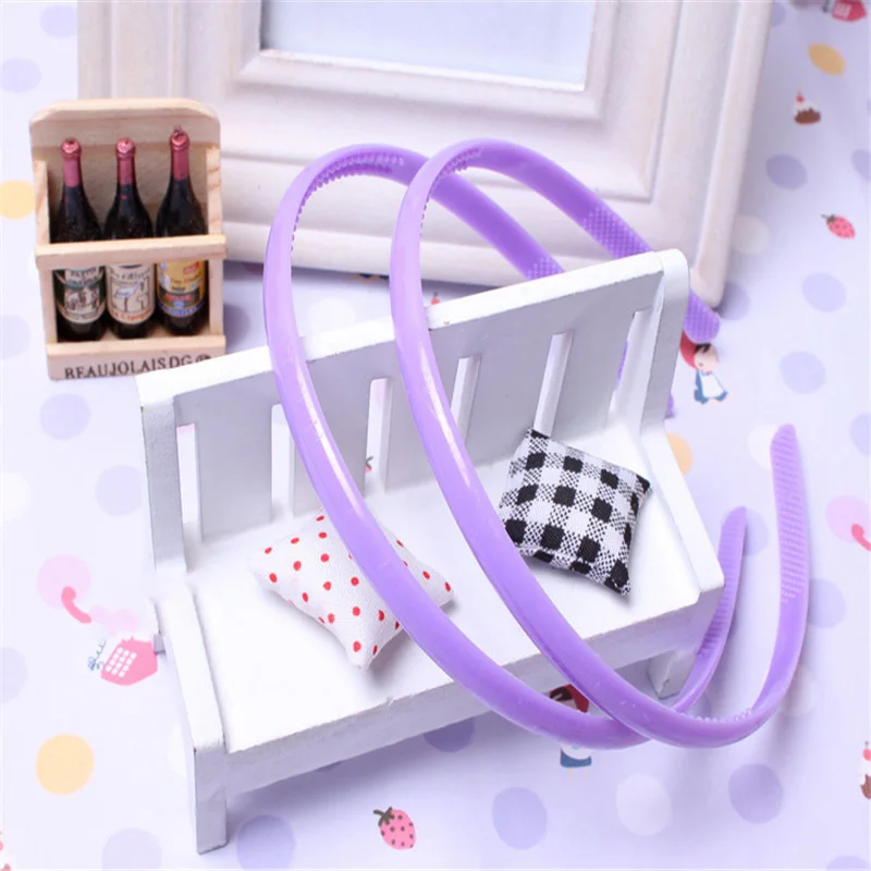 10 Stück/Set Damen-Haarbänder 8mm Stirnbänder Kinder-Haarbänder Einfarbige Plastik-Haarreifen Geschenke für Mädchen Haaraccessoires – Detail 15