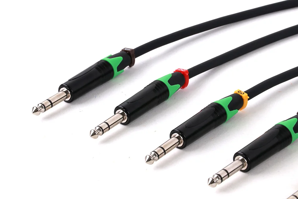 3-poliger XLR-Stecker, MIC-Buchse auf 6,35/6,5 mm TRS-Stereo-Buchse, Durchgangskonverter, 8-Wege-1U-Schrank, Kabelgestell, Verkabelung, Jumper-Rack – Detail 13