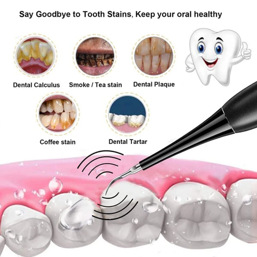 Electric Teeth Whitening Dental Calculus Scaler Plaque Coffee Stain Tartar Removal High Frequency Sonic Toothbrush Teeth Cleaner