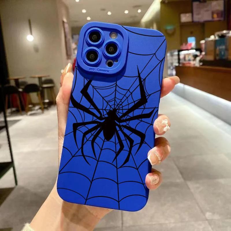 Shockproof Candy Soft Bumper Cover with Spider Web Design