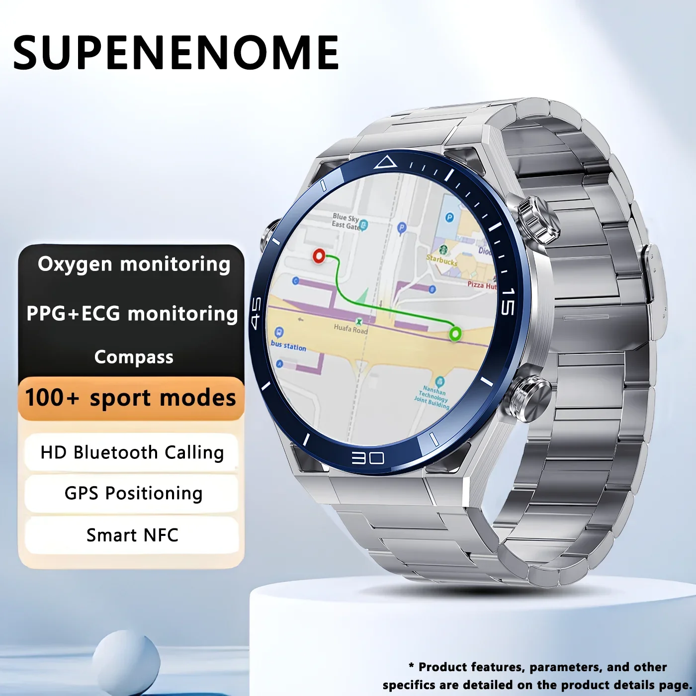 

2024 New For Huawei Xiaomi NFC Smart Watch Men GPS Tracker AMOLED 454*454 HD Screen Heart Rate ECG+PPG Bluetooth Call SmartWatch
