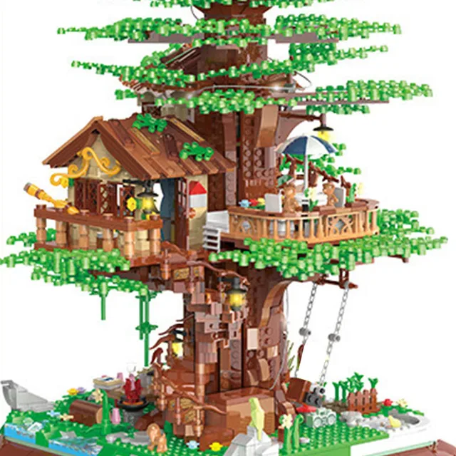 Creative Mini Bricks Tree House Model Building Blocks