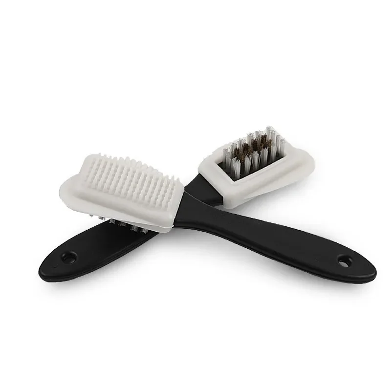 3 Side Cleaning Shoe Brush for Suede Nubuck Shoes Stain Dust Shoes Brush Steel Plastic Rubber Boot Household Cleaner Tools 4