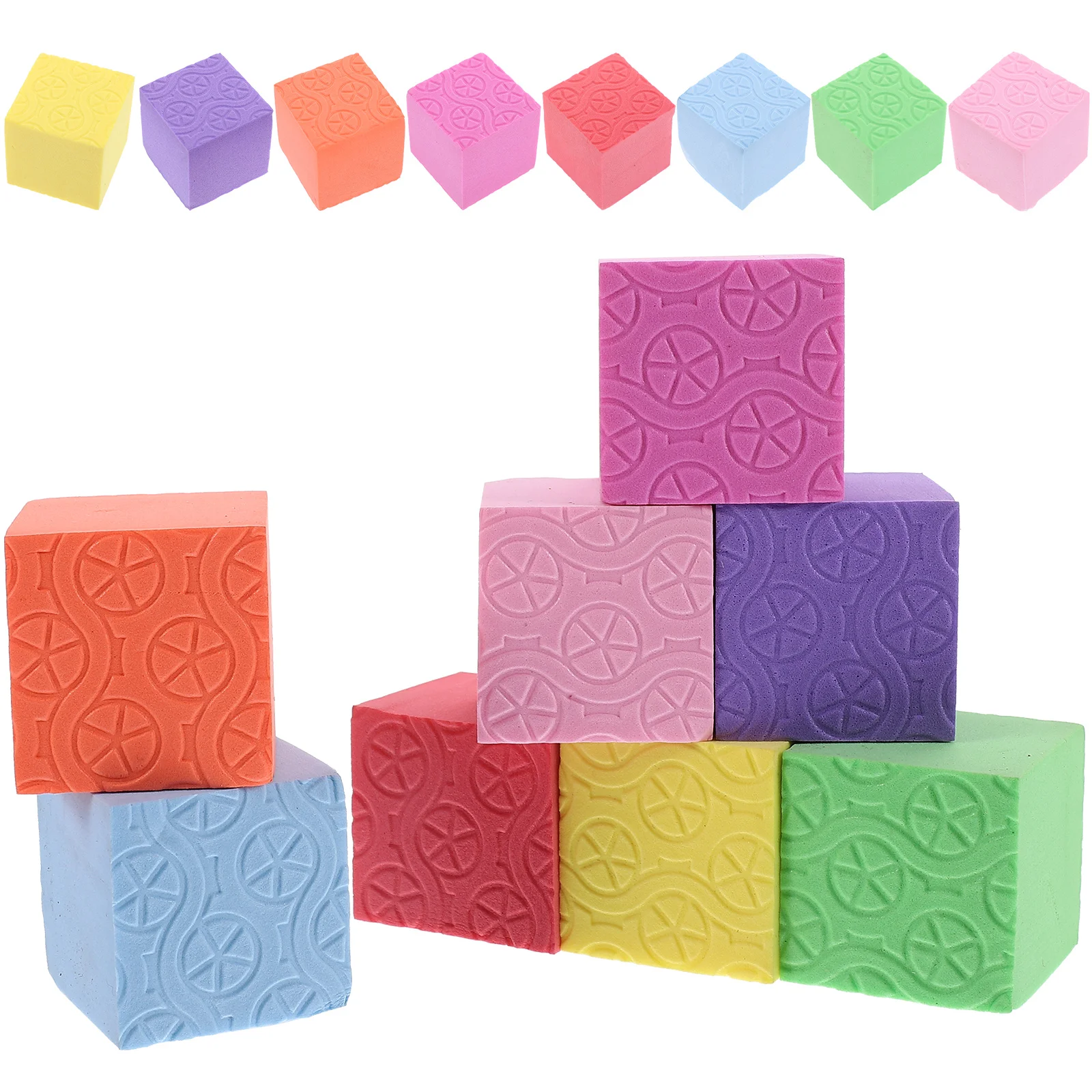 

40 Pcs Solid Geometry Learning Tools Toys Colorful Building Blocks Foam Cubes Puzzle Counters Educational Game Child Kids