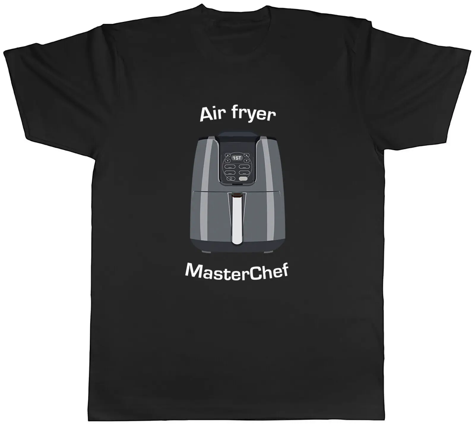 Divertente Chef Mens T Shirt Air Fryer Chef Cook Foodie Unisex Tee Gift
