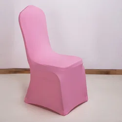 Elegant Red and White Elastic Chair Cover - Free Size Size (Dark Pink)