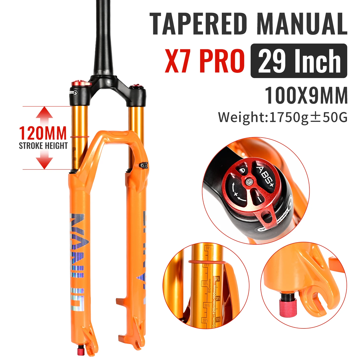 NanLio X7 PRO Bicycle Suspension Fork 26 27.5 29 inch 120/140MM