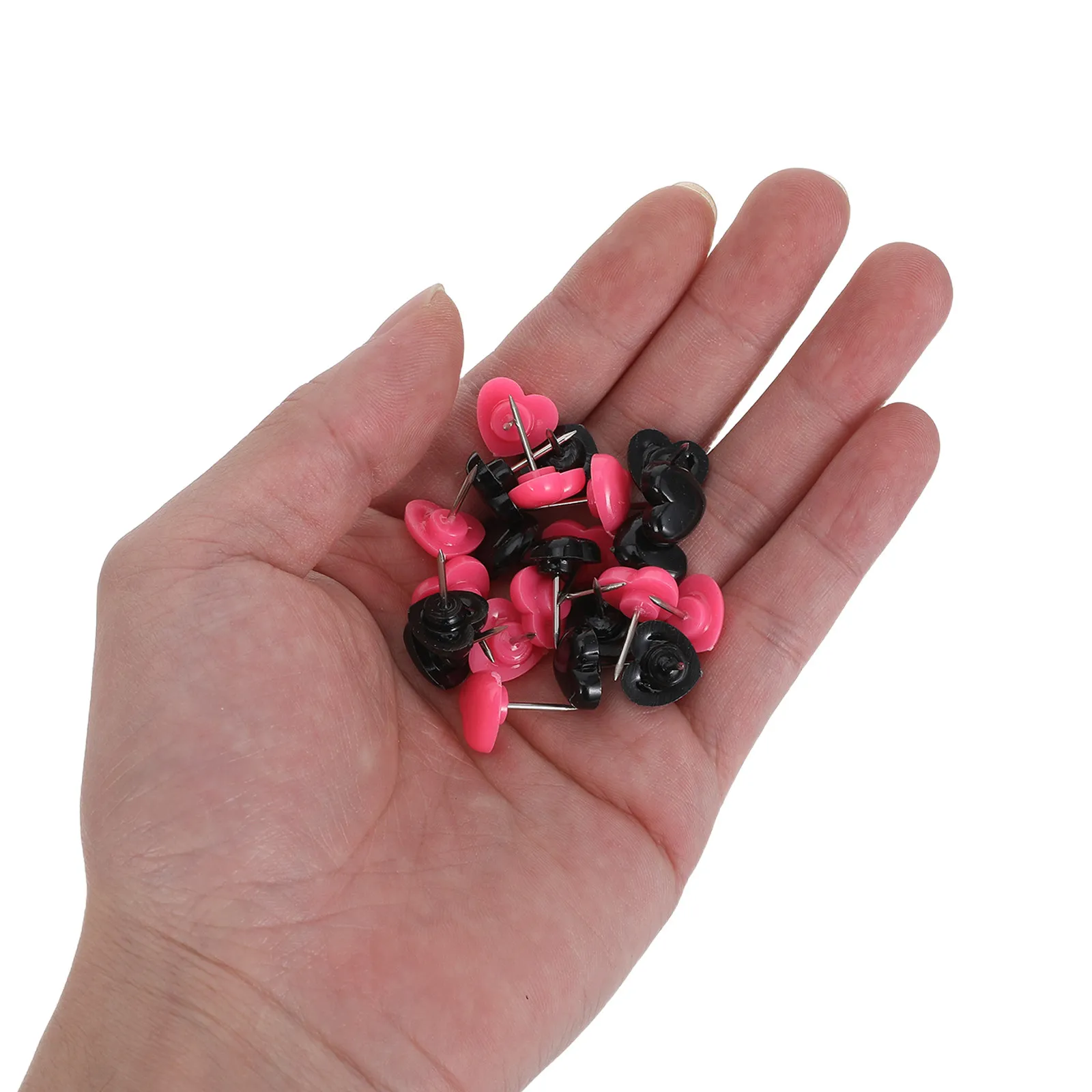 200Pcs 하트 모양의 푸시 핀 사무실 홈 학교를위한 귀여운 장식 게시판 핀 코..