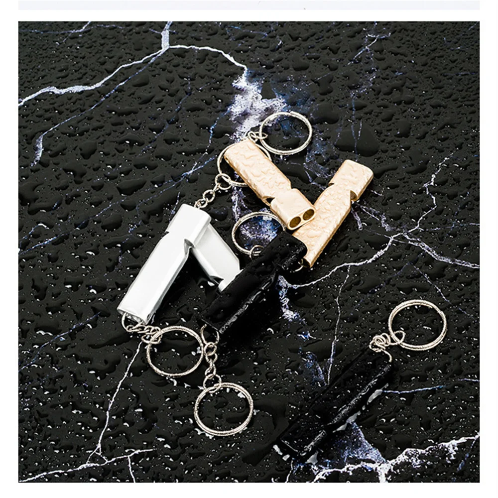 Outdoor Survival Whistle Aluminum Alloy Multi-scene Use Dual-frequency High Volume First Aid Whistle For Outdoor Sports survival whistle sport whistle sports whistle metal whistle