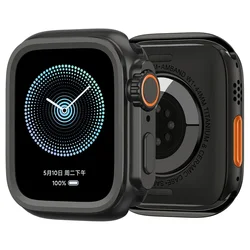 Rugged Aluminum Alloy Protective Metal Case for 49mm Ultra 1 2 3 (Black)
