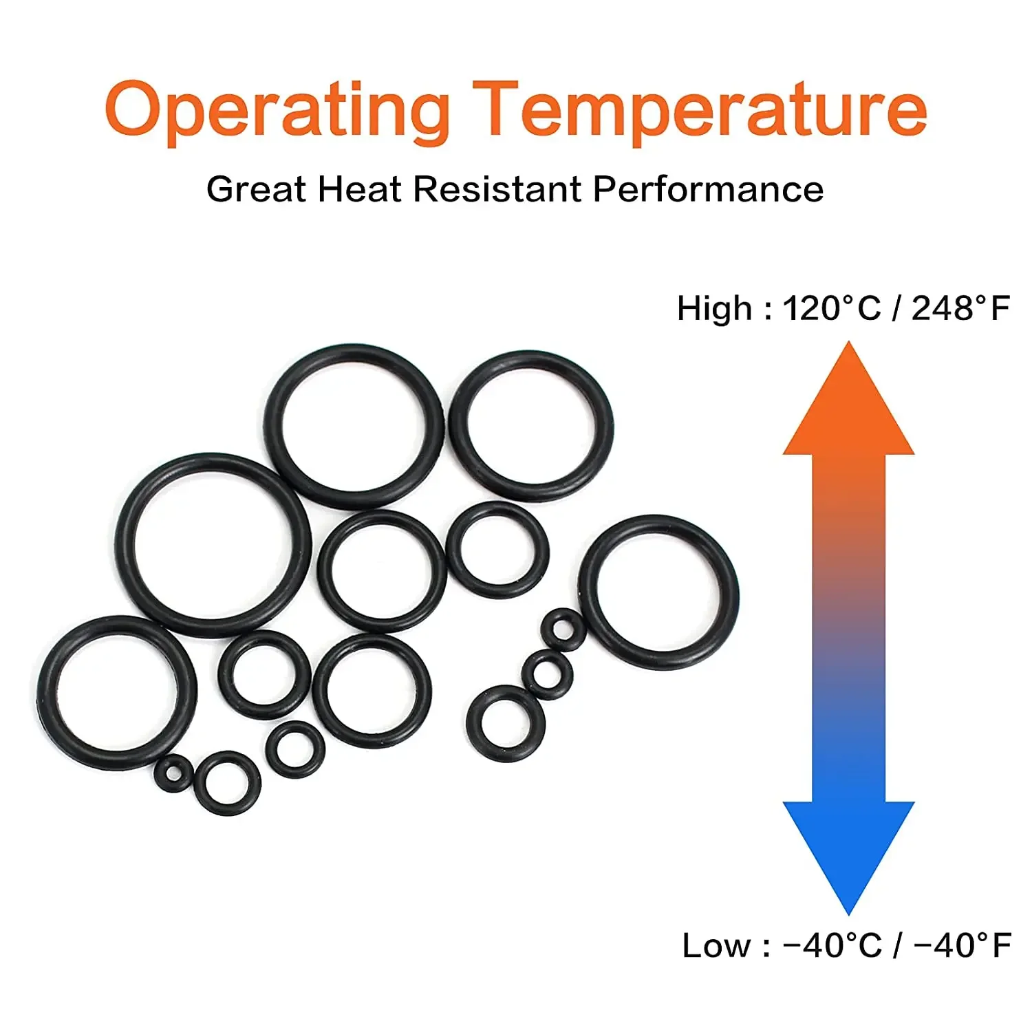 Rubber O Ring Assorted Set nitrile Silicone Rubber Washer Gasket Sealing waterproof O-Ring Ring NBR repair kit 200pcs/1200pcs