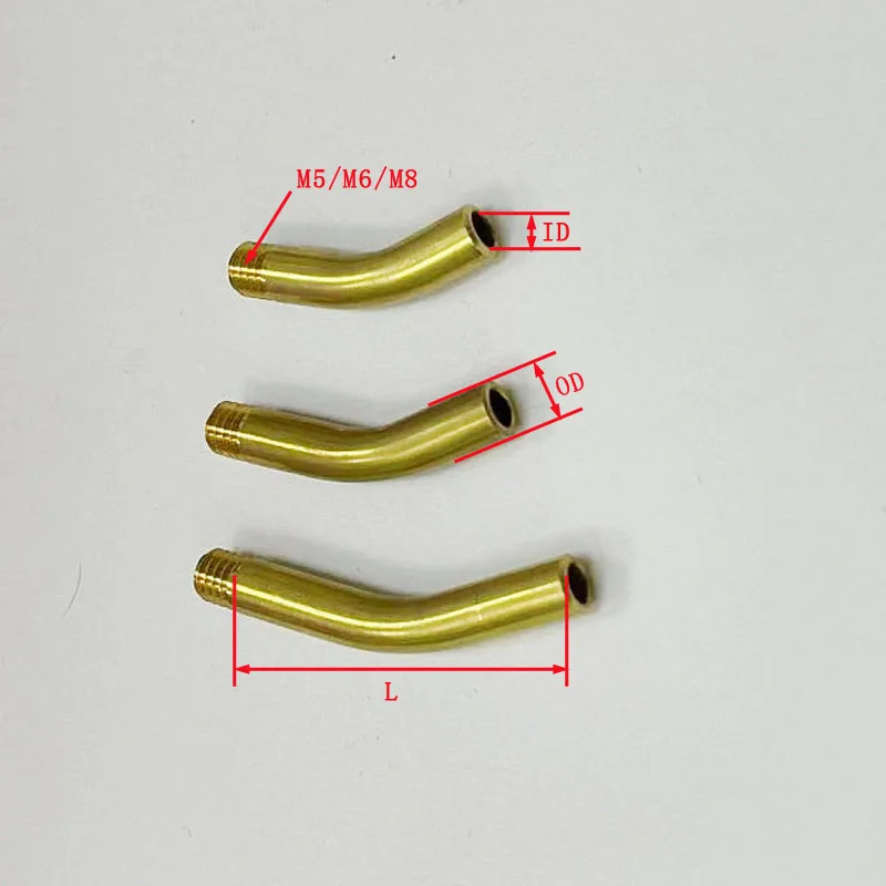 M5/M6/M8 threaded brass CNC cooling spray hollow elbow 1pcs pipe fitting water pipe fitting hose pipe fitting