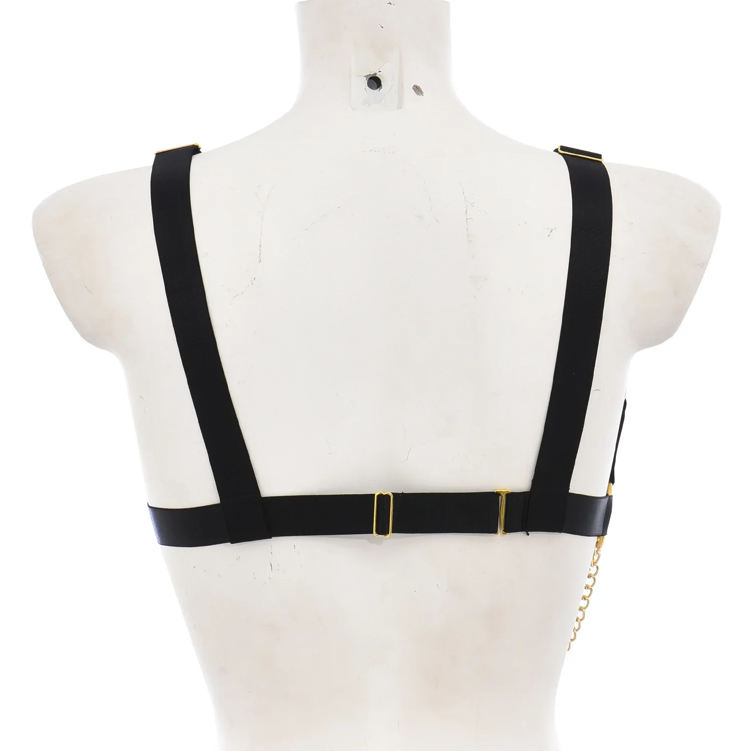 Best Seller European and American Cross-border Goods Tying Body Chain Black Sexy Top O0890 Uniform Code
