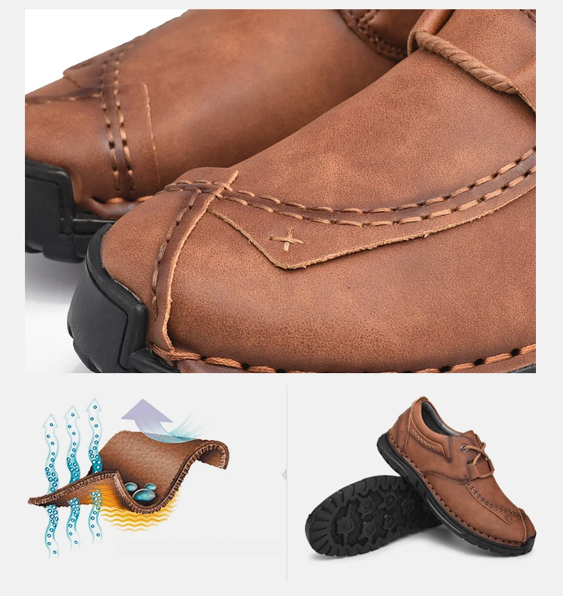 Mens Casual Sneakers Platform Flats Loafers Breathable Comfortable