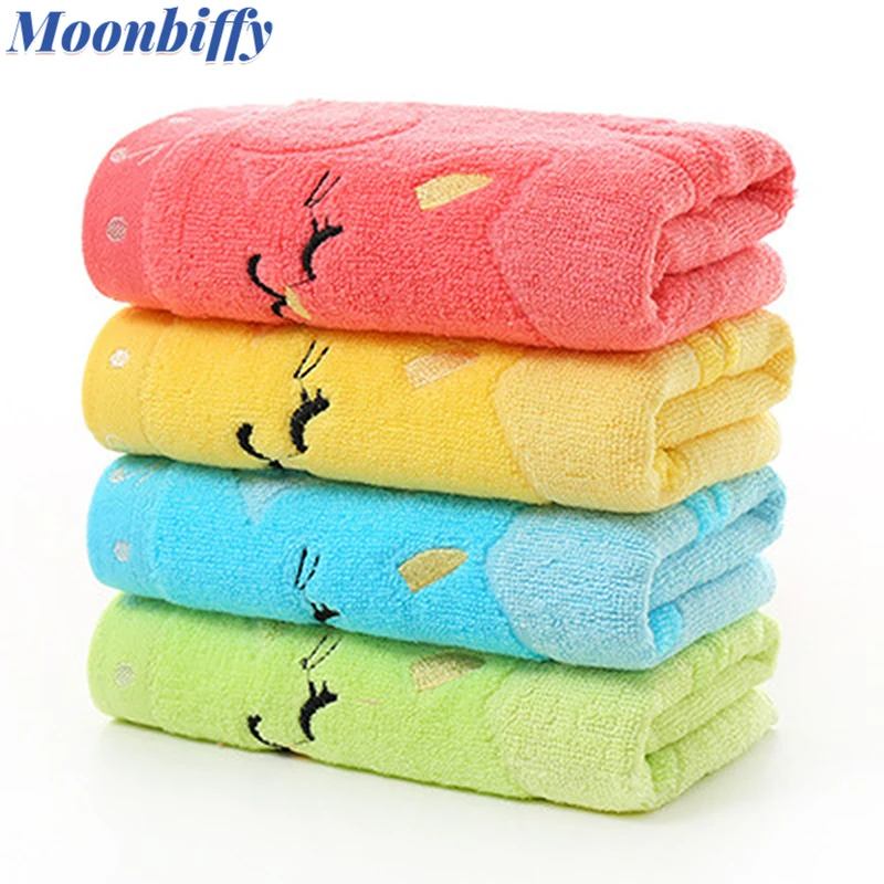 Serviettes confortables en Fiber de bambou pour enfants, 1 pièce, Super douces, chatons mignons, forte absorption d'eau, haut de gamme, haute qualité