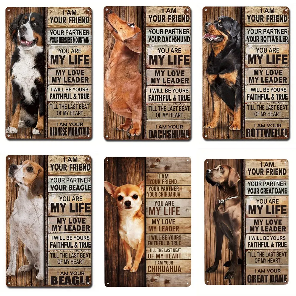 Targa In Metallo Doberman Pinscher Dog Knowledge Targhe Metallo Retrò Poster Metallo Vintage Targhe In Metallo Per Pub Ristorante Cucina M