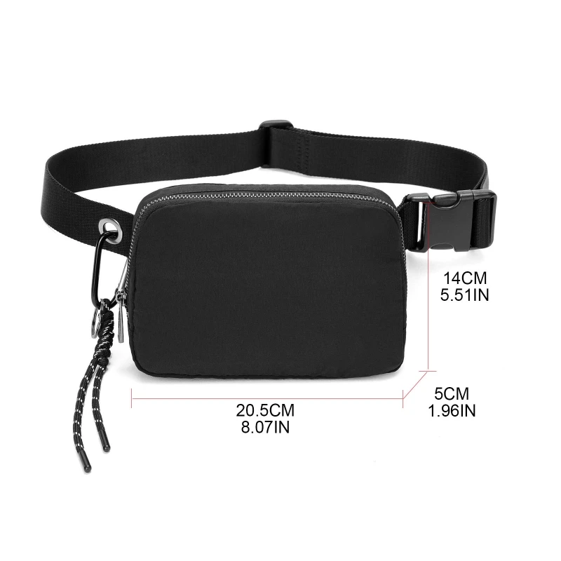 Fashion Sports Waist Bag Phone Bags for Men and Women Travel Outdoor Fanny Pack Shoulder Bags with Zipper Pockets