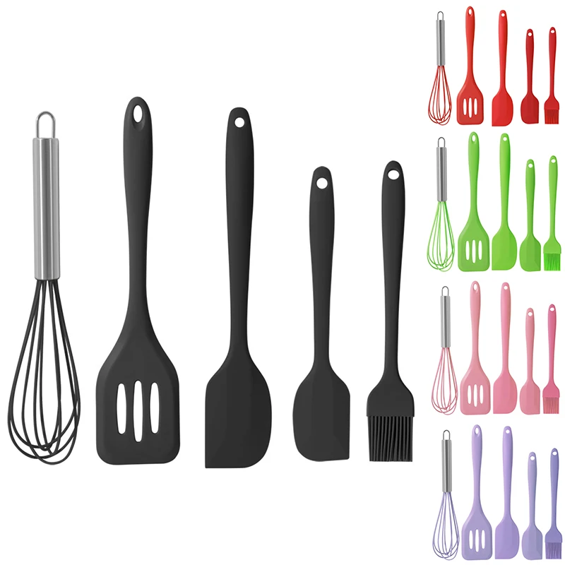 Silicone Cook Utensils, 5 Piece Kitchen Cooking Set, Includes Silicone  Turner, Large Spatula, Small …See more Silicone Cook Utensils, 5 Piece  Kitchen