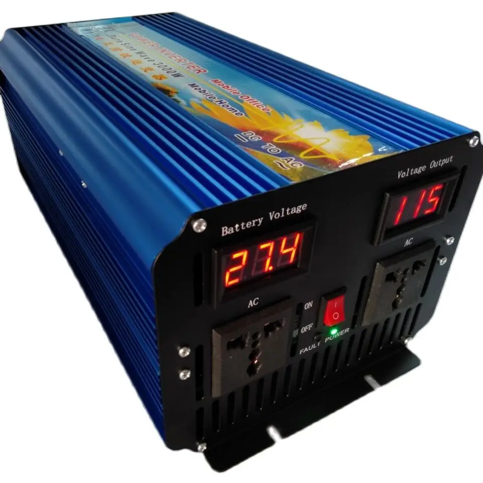 

3000W 24v 110v 60hz surge power 6000W Pure Sine Wave dc to ac Inverter