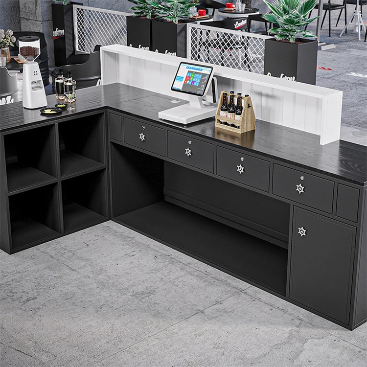 Industrial Style Creative Cashier With Light Catering Barbecue Billiard Hall Coffee Restaurant Bar Counter