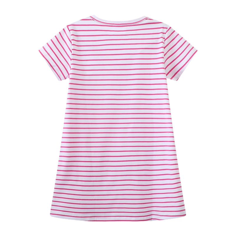 Summer 2025 Girls Kids Clothes Cartoon Embroidered Cats Princess Birthday Baby Girls Dresses Party Dress