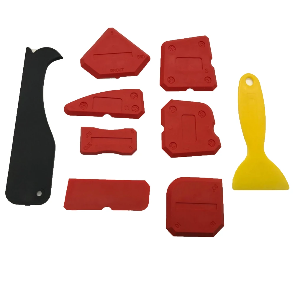 Scraper Tool Kit 4/5/9pcs Window Door Silicone Sealant Spreader Spatula Cement Caulk Removal Finishing Grout