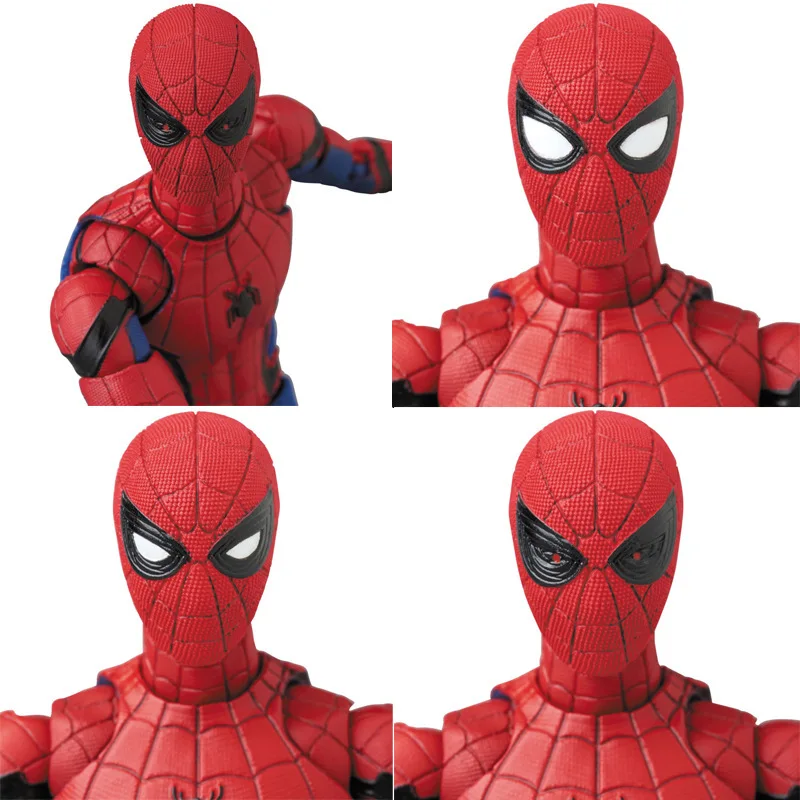 Mafex 103 Spider Man Action Figure Toys Spiderman Homecoming Deluxe Edition  Multi-accessories Model Statue Doll Collectible Gift
