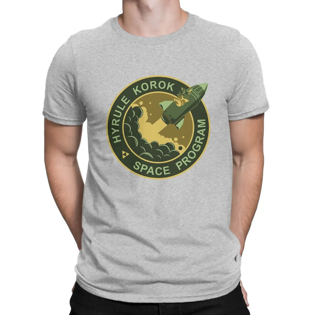 thumbnail image 1 of Camiseta de ocio del programa espacial Korok para hombre, de algodón, cuello redondo, de manga corta, con estampado de Z-Zelda., 1 of 7